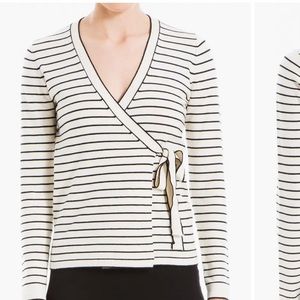 NEW MAX STUDIOS Stripe Wrap Sweater Size:L (12)